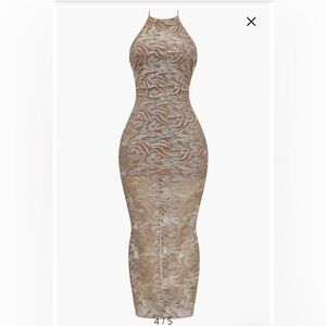 House CB GIADA O
ROSE GOLD EMBROIDERED SEQUINNED GOWN